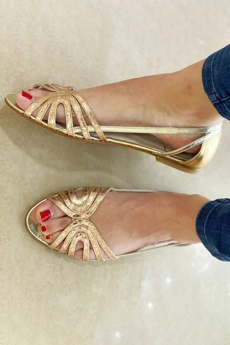 Eleonora | Golden Sandals