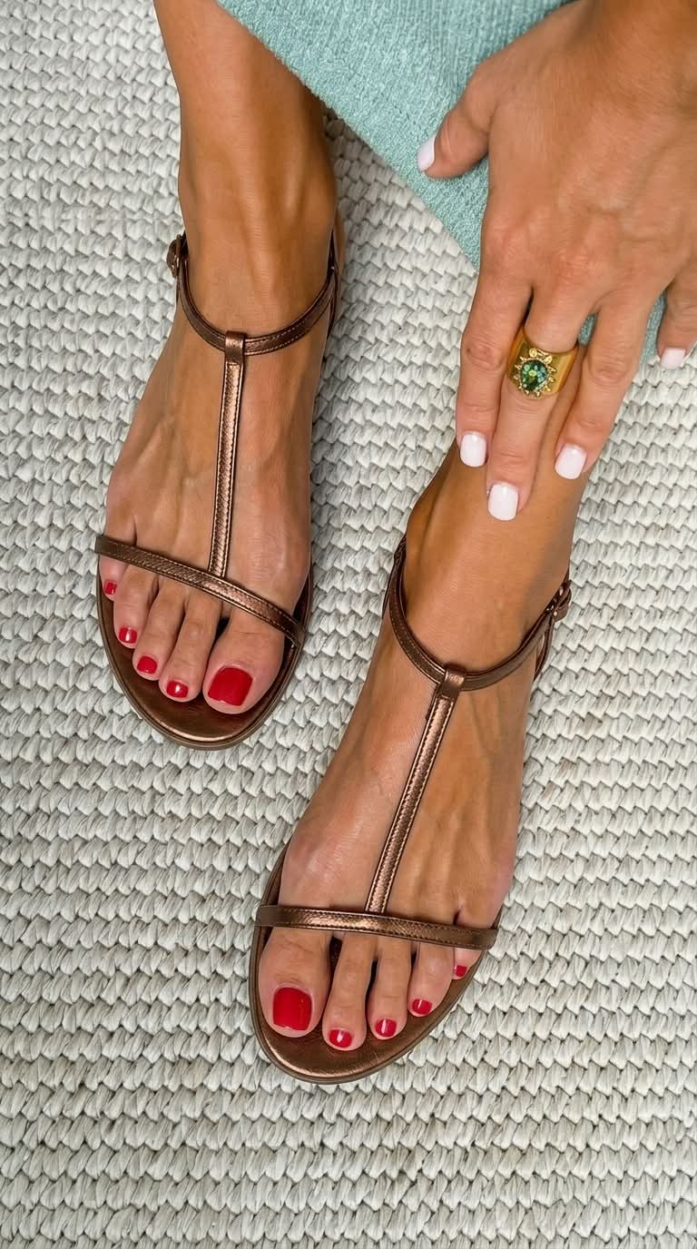 Rosalba | Delicate Golden Sandals