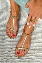 Rosalba | Delicate Golden Sandals