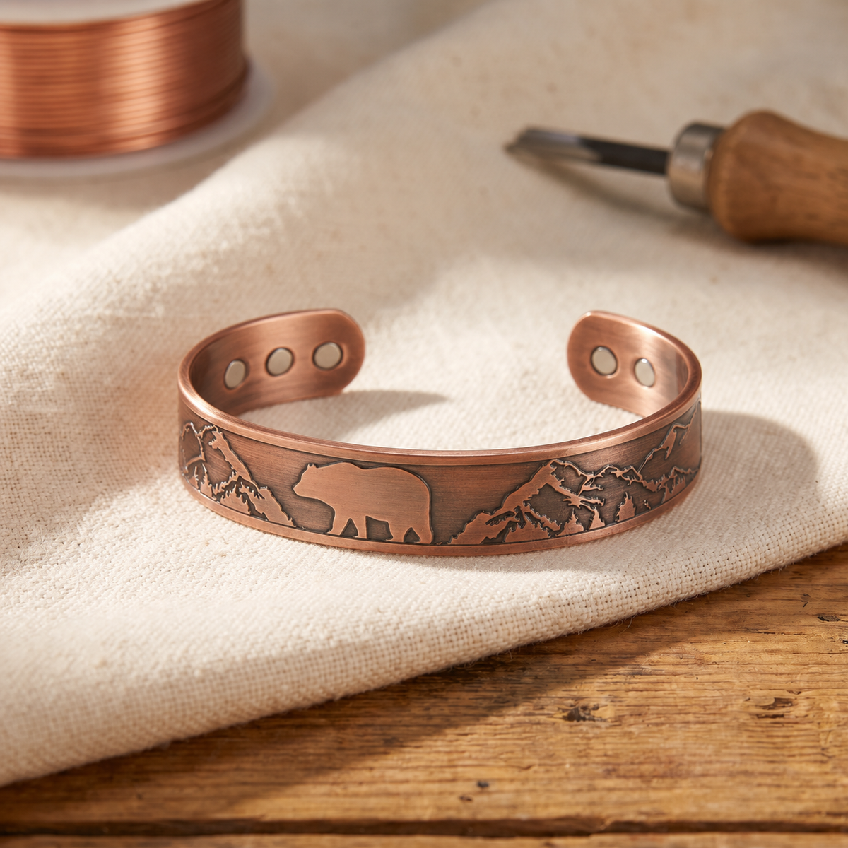 Lucia & Mila Copper Bracelet - Mother Bear