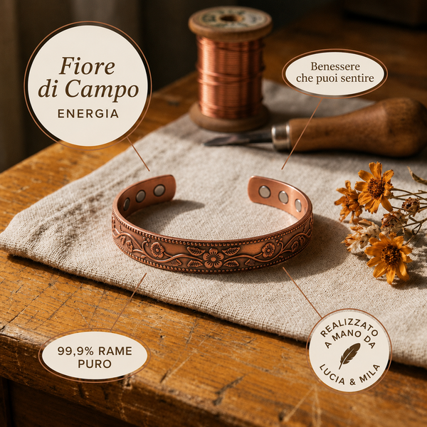 Lucia & Mila Copper Bracelet - Wildflower