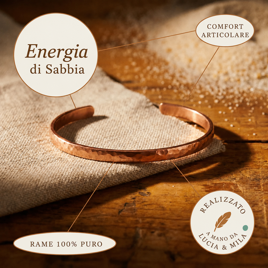 Lucia & Mila Copper Anklet - Sand