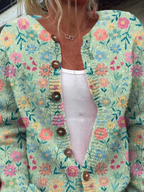 Delfina | Pastel Floral Cardigan