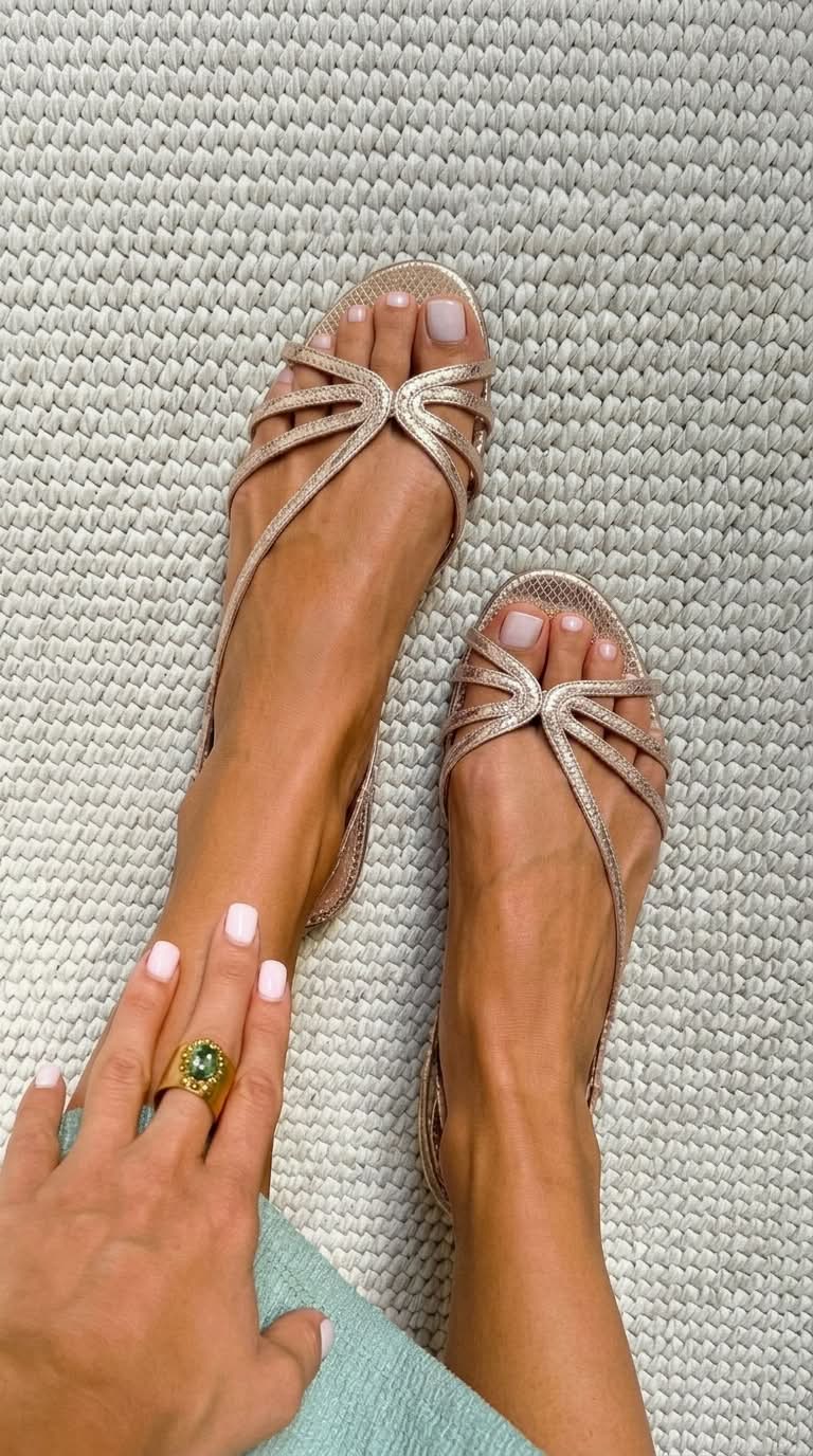 Ginevra | Golden Luminous Elegance Sandals