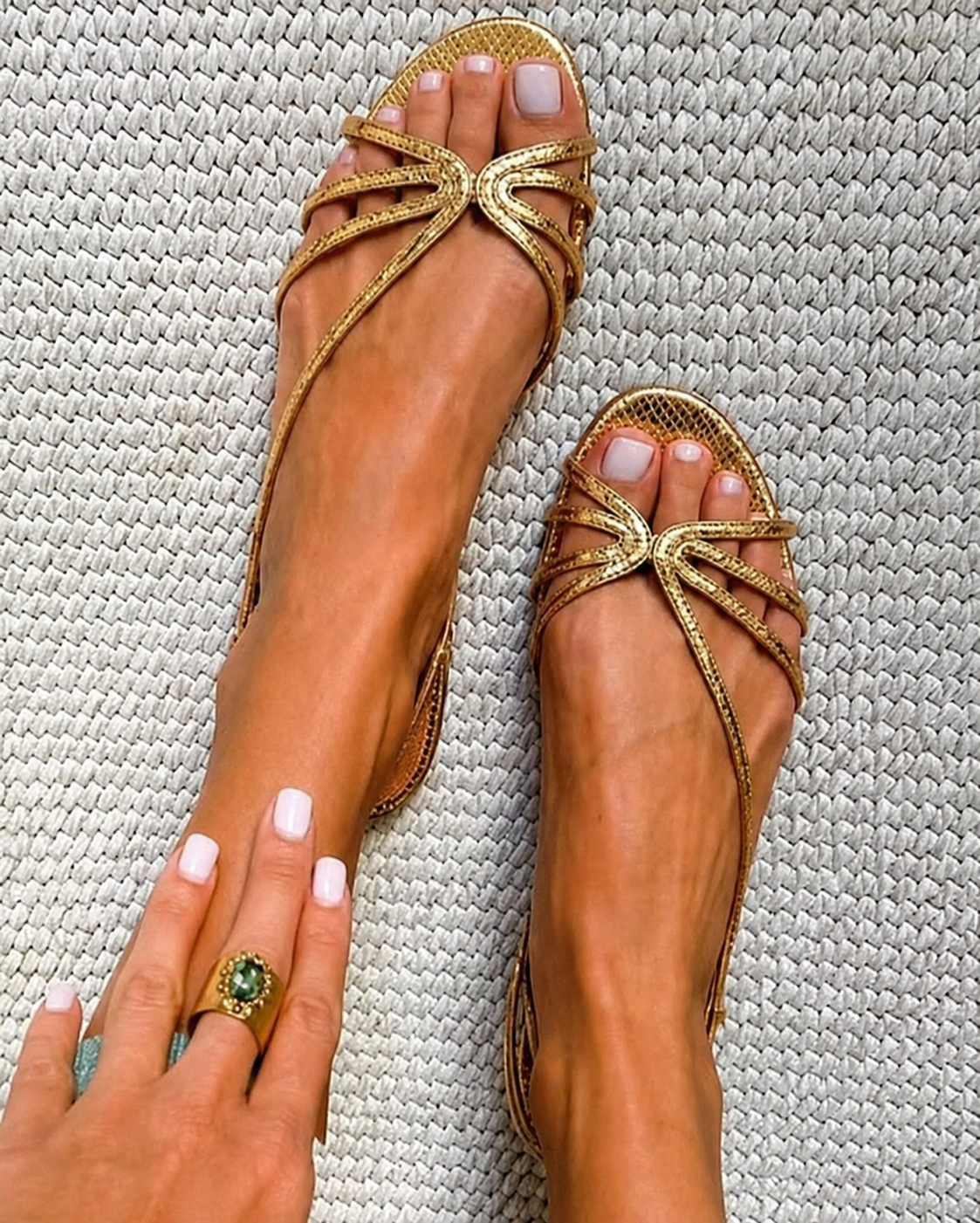 Ginevra | Golden Luminous Elegance Sandals