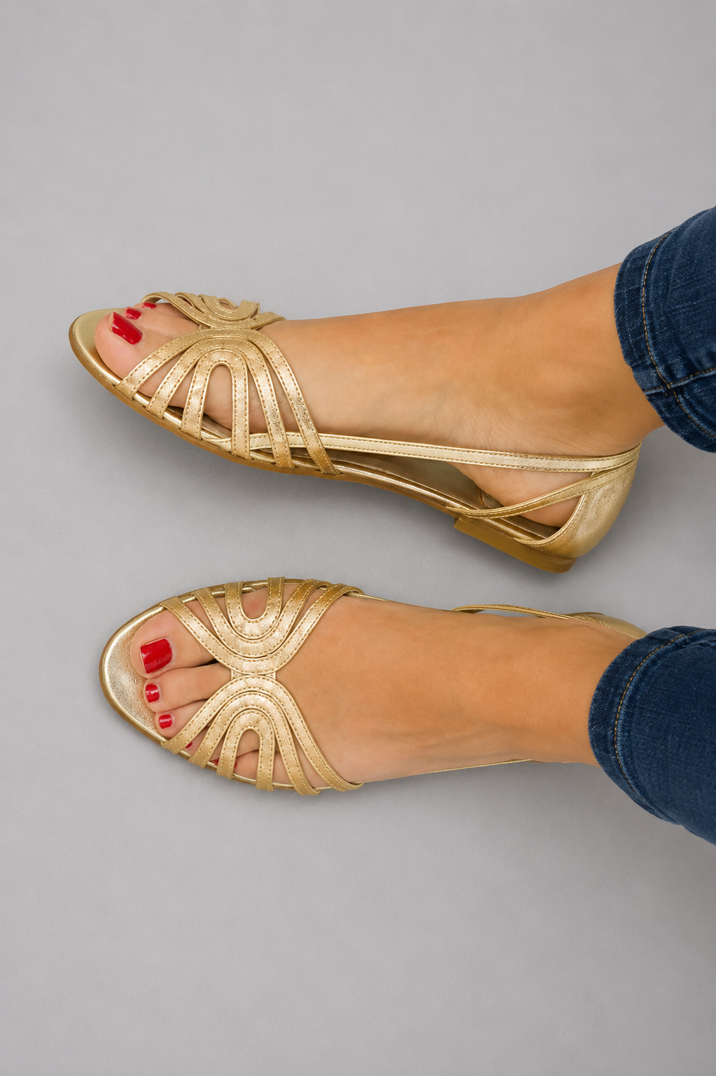 Eleonora | Golden Sandals