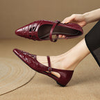 Naděžda | Špičaté baleríny Mary Jane s páskem