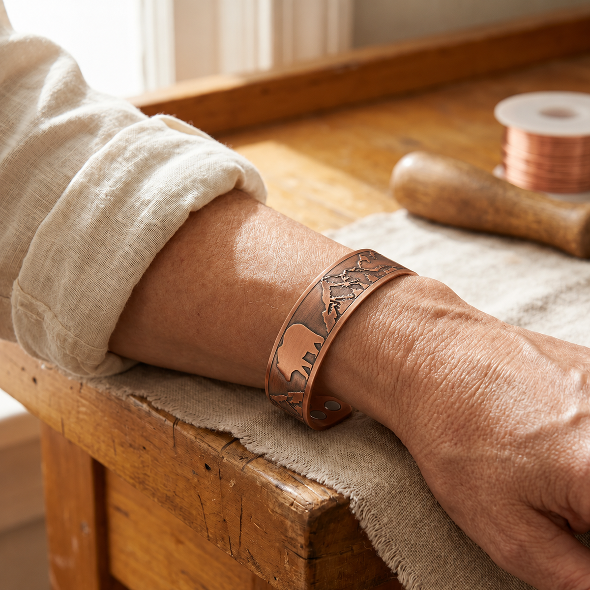 Lucia & Mila Copper Bracelet - Mother Bear