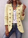 Grazia | Giacca in Maglia Crema con Volant