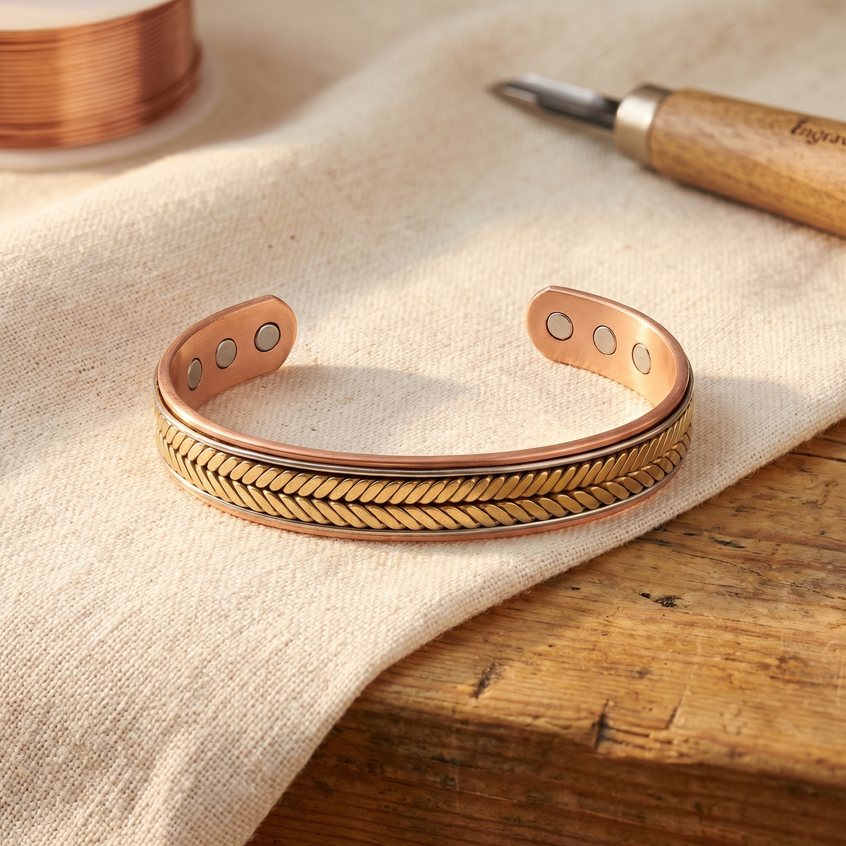 Lucia & Mila Copper Bracelet - Wind