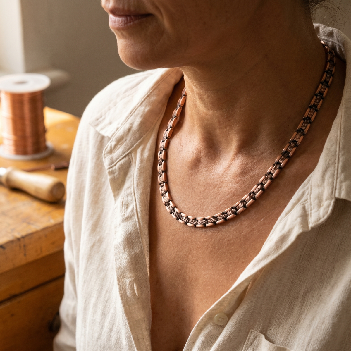 Lucia & Mila Copper Necklace - Haze