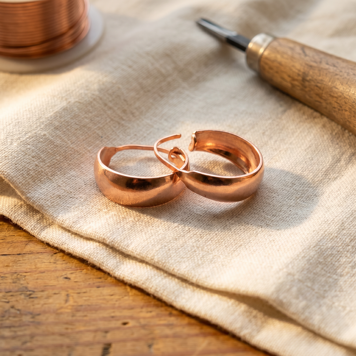 Lucia & Mila Copper Earrings - Seashell