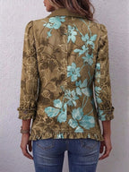 Domenica | Faded Floral Jacket with Ruffles
