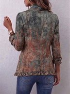 Vincenza | Textured Faded Jacket with Ruffles