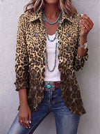Gina | Leopard Jacket with Ruffles
