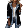 Lea | Denim and Rib-Knit Jacket